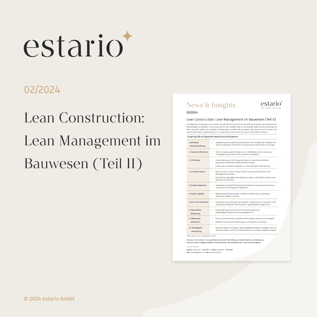 Trends & Insights Bau- und Immobilienwirtschaft | estario